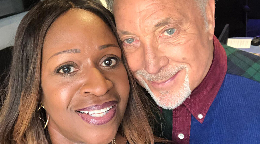 Angie Greaves and Sir Tom Jones